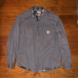 Carhartt Men's Flannel Lined Button Up Jacket